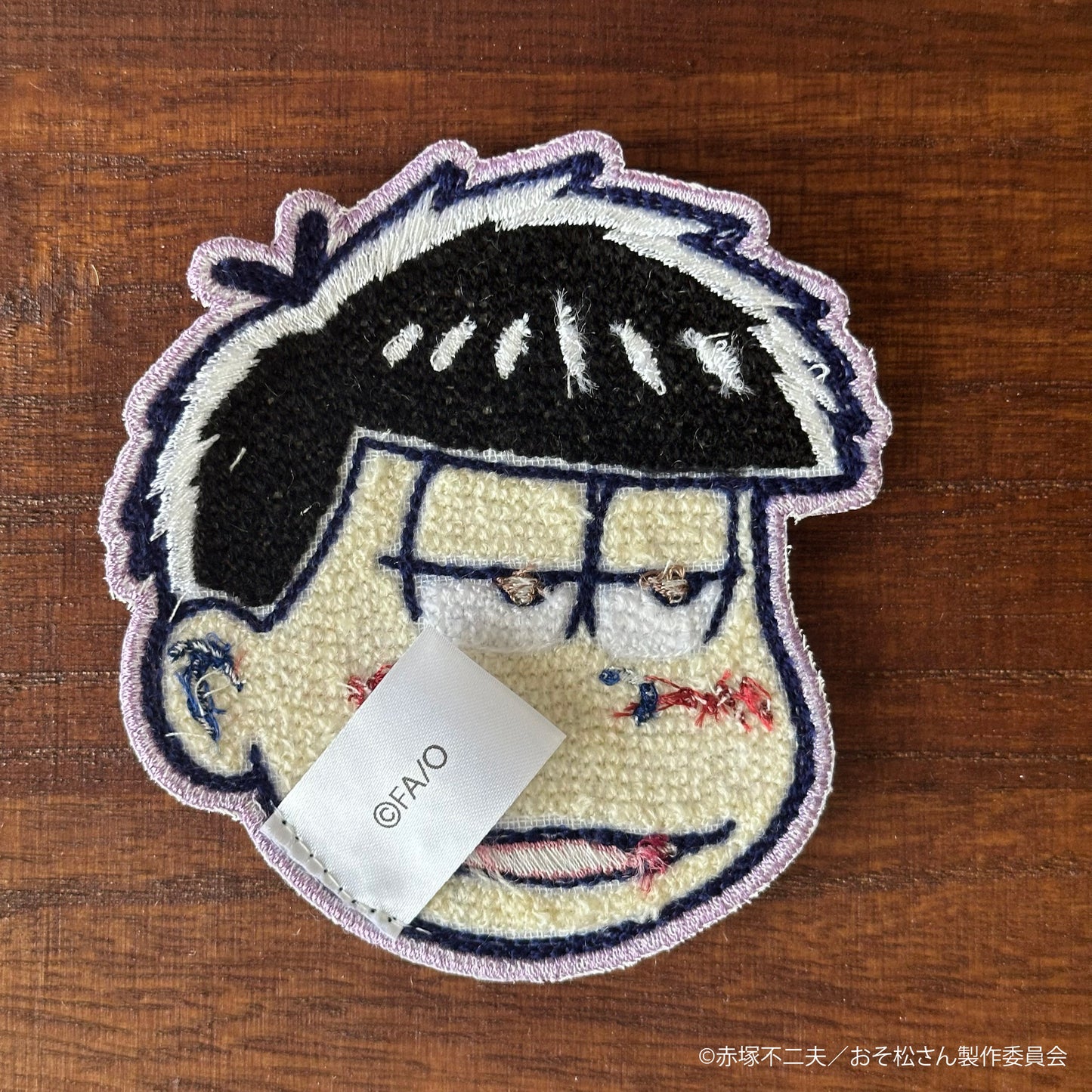 【大阪予約分】6つ子フェイス サガラ刺繍コースター　一松