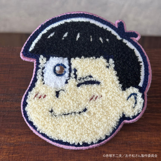 【大阪予約分】6つ子フェイス サガラ刺繍コースター　トド松