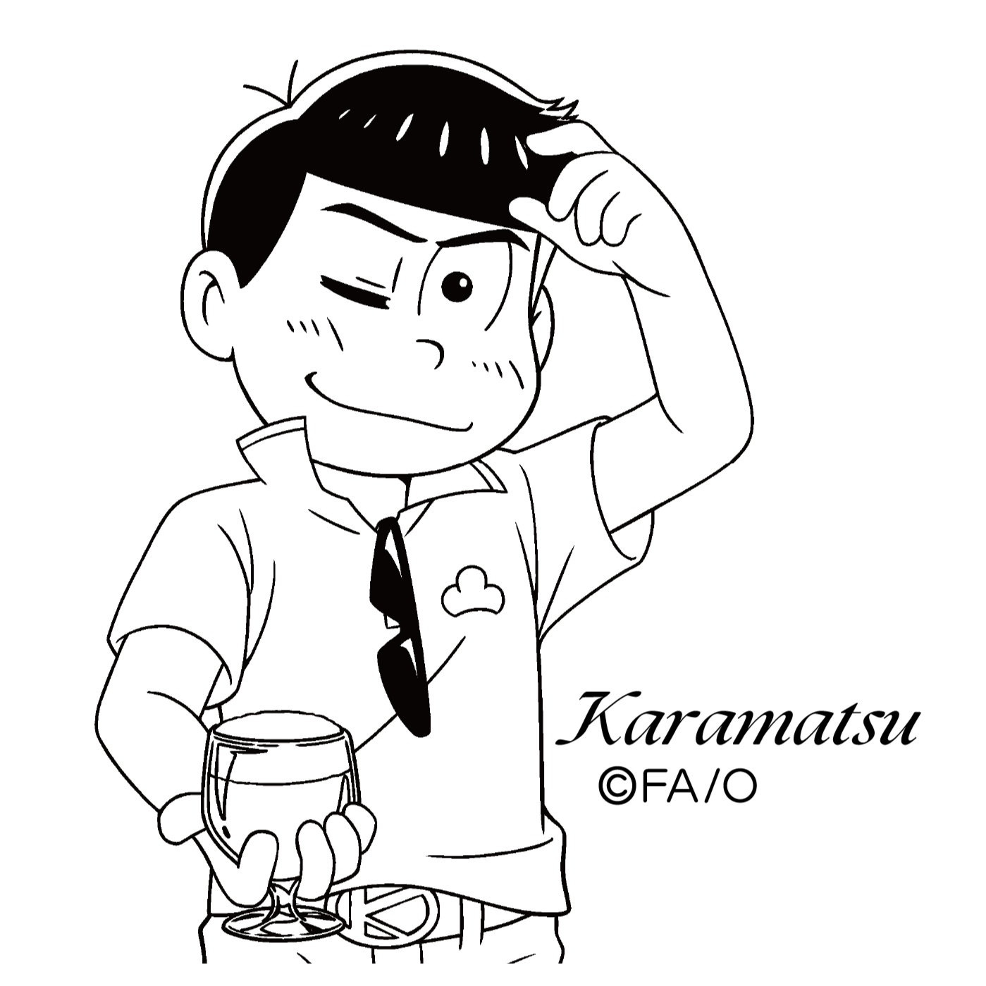【大阪予約分】ちゃんとしたビアグラス　ブランデー風グラス - カラ松 edition -